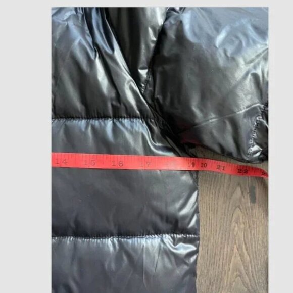 Haven Outerwear Mid-Length Shiny Black Puffer Jacket Size XS Insulated Quilted - Picture 6 of 9